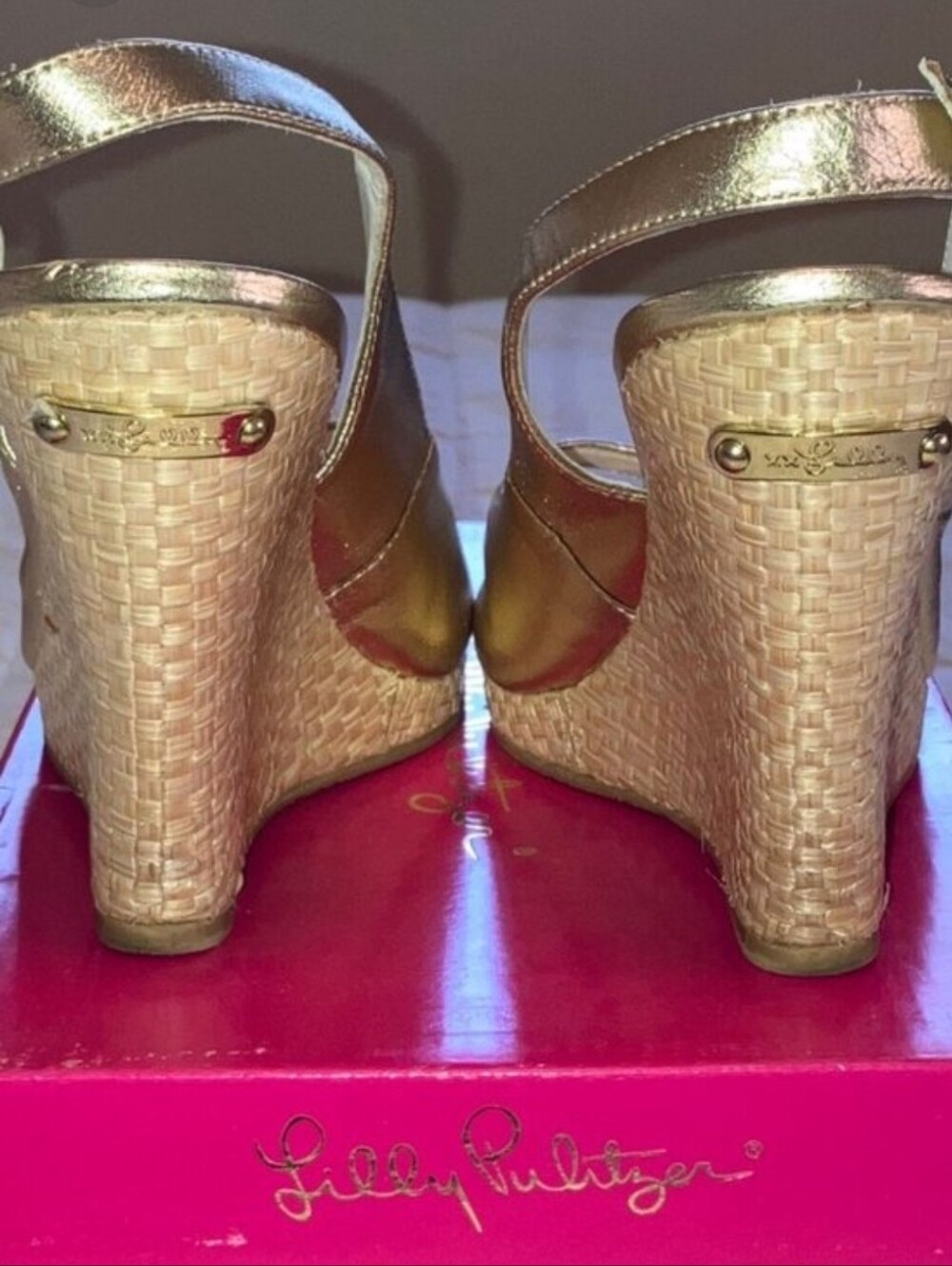 Like New Lilly Pulitzer Kristin Wedge Sandals size 9